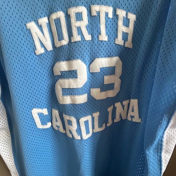 VTG MADE IN USA 80' s  NIKE N.CAROLINA TAR HEELS JORDAN AUTHENTIC JERSEY SIZE 48 - Picture 13 of 16